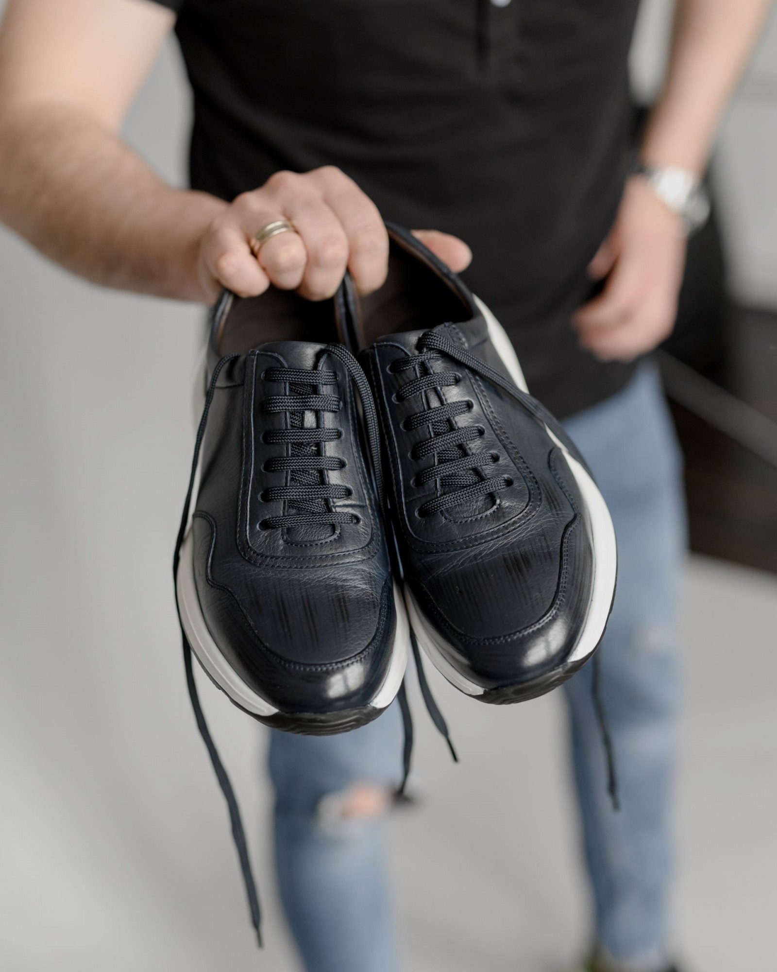 Кожаные кроссовки Lido Marinozzi (170) — Мужская обувь
