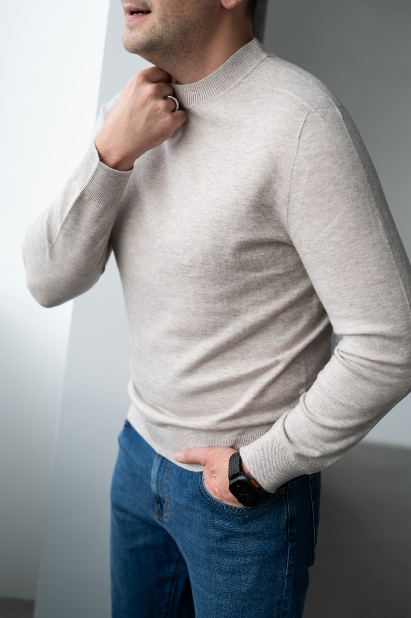 Бежевый пуловер CMT (K013)