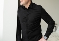 Чёрная рубашка на кнопках CMT (S018)